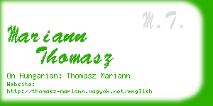 mariann thomasz business card